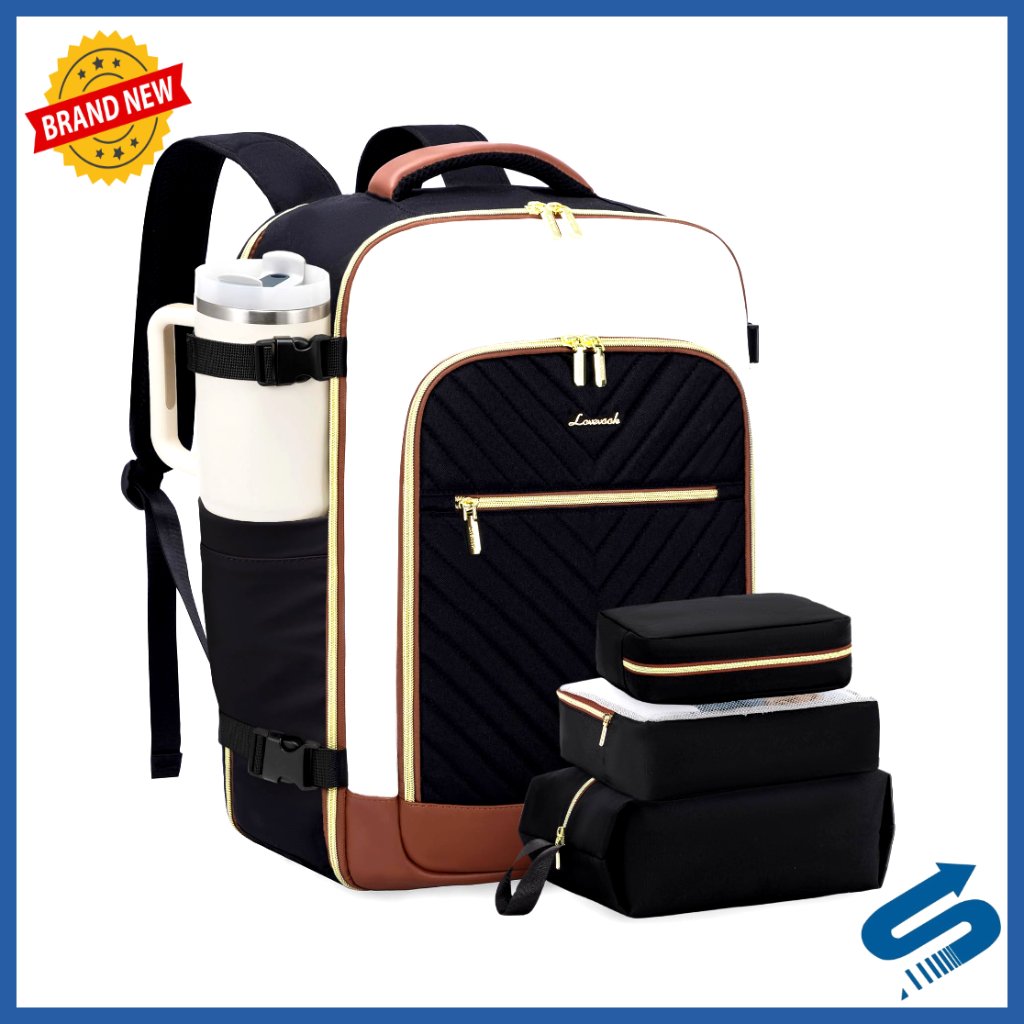 Large Travel Backpack Tsa Carry On 40l Laptop Bag Waterproof Packing Cubes